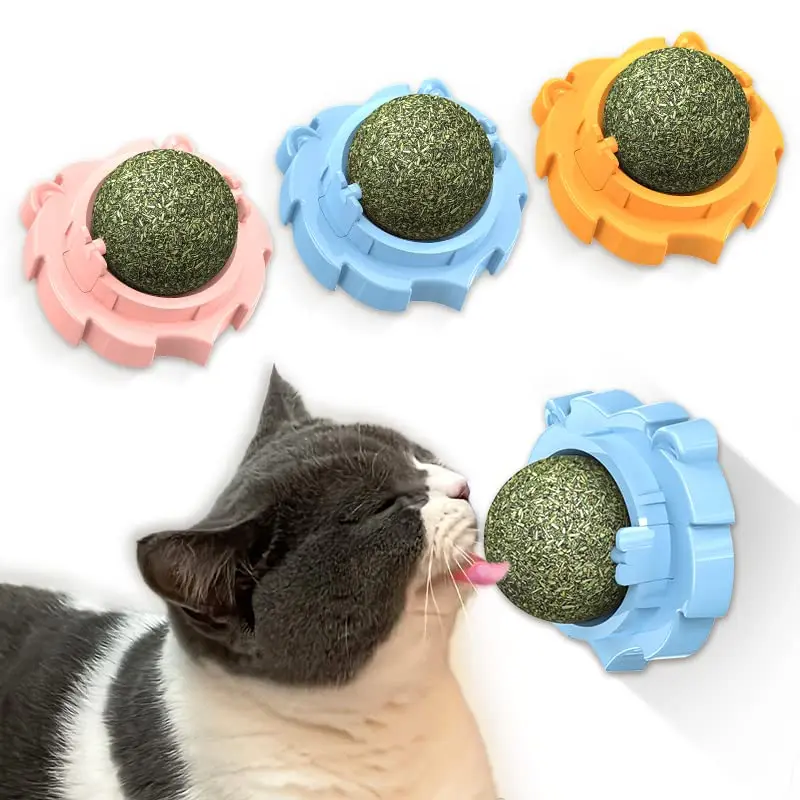 Catnip Ball Toy for Your Pet | 3 Pack Catnip Ball | Catnip Ball Dental Hygiene Toy | Catnip Wall Mount | Catnip Balls for Indoor