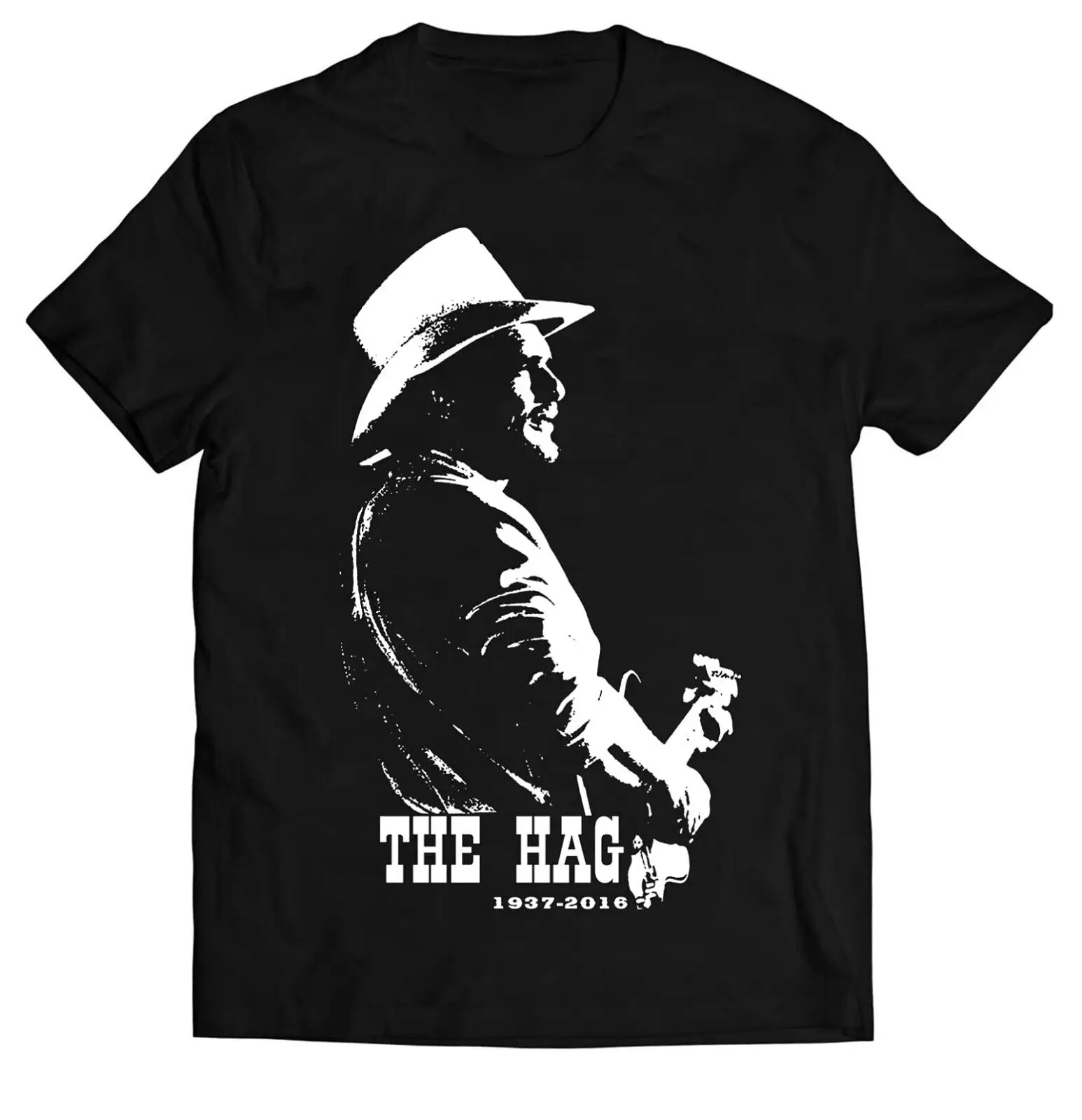 Vtg Merle Haggard 1937-2016 Cotton Black T Shirt All Size For Men AA130