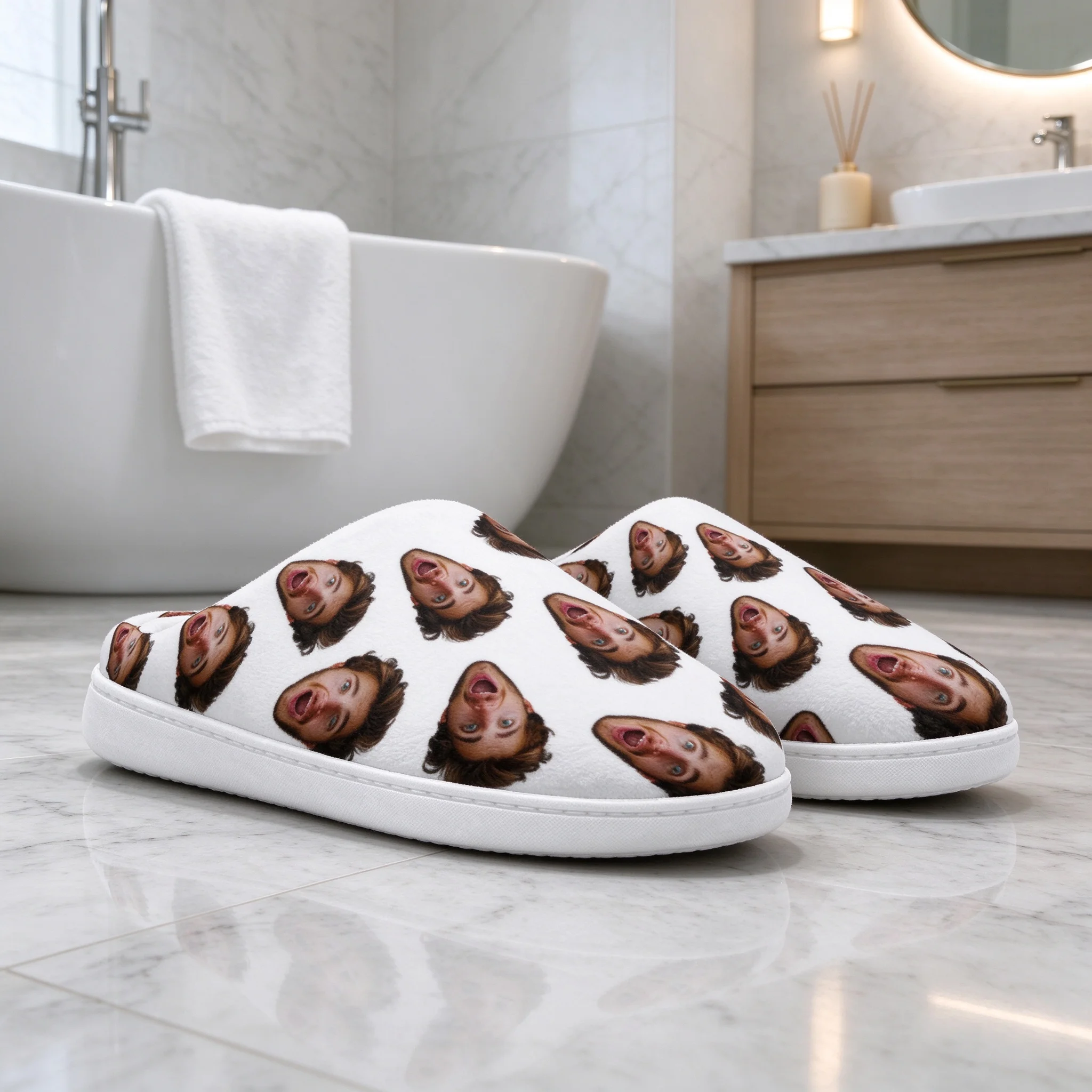 Customized Cotton Slippers humorous photos printed shoes unisex home slippers perfect gifts for couples birthdays and Christmas