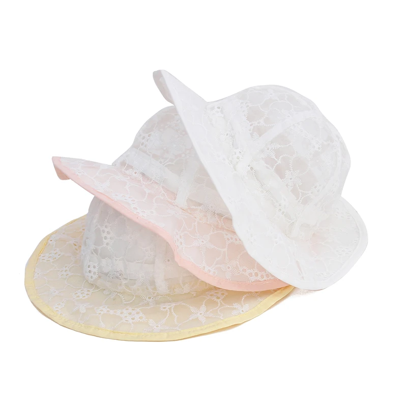 

GEMVIE Summer Lace Fisherman Hats for Boys Girls Wide Brim Beach Bucket Hat with Windproof String