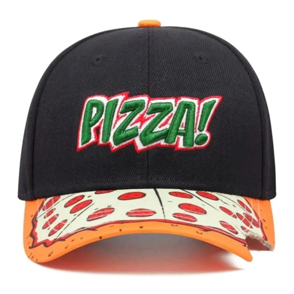 Adjustable Donut Embroidery Baseball Cap Korean Style Sunscreen Dance Snapback Hats Hip-hop Pizza Street Style Peaked Cap Women