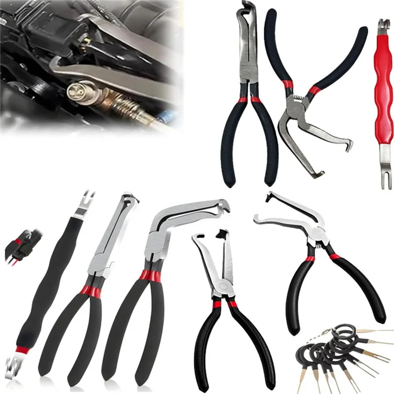 

Hot Sale-3Pcs Electrical Connector Disconnect Plier Separator Fuel Line Disconnect Remove Tool Spark Plug Disassembly Plier