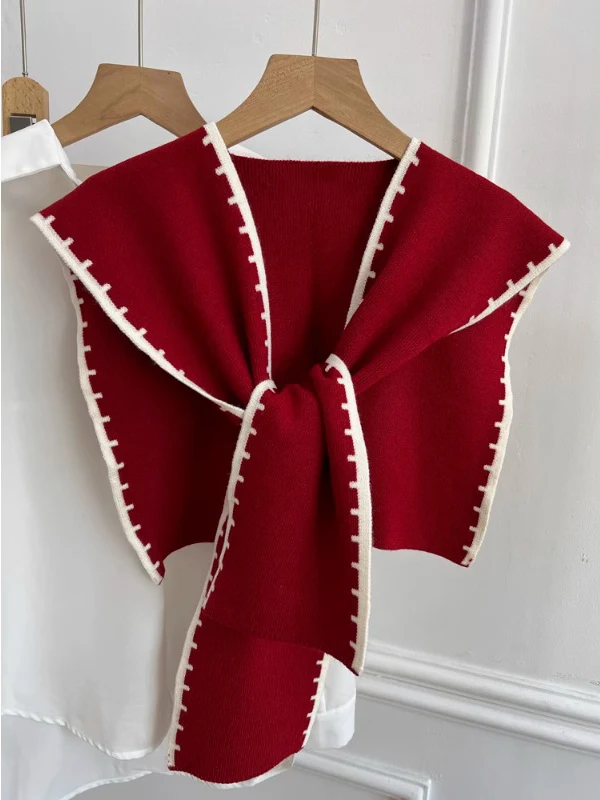 Ele Knitted awl Women's Outerwear Spring Summer New Design Drt Air Conditioned Room oulder Accory Korean Sle