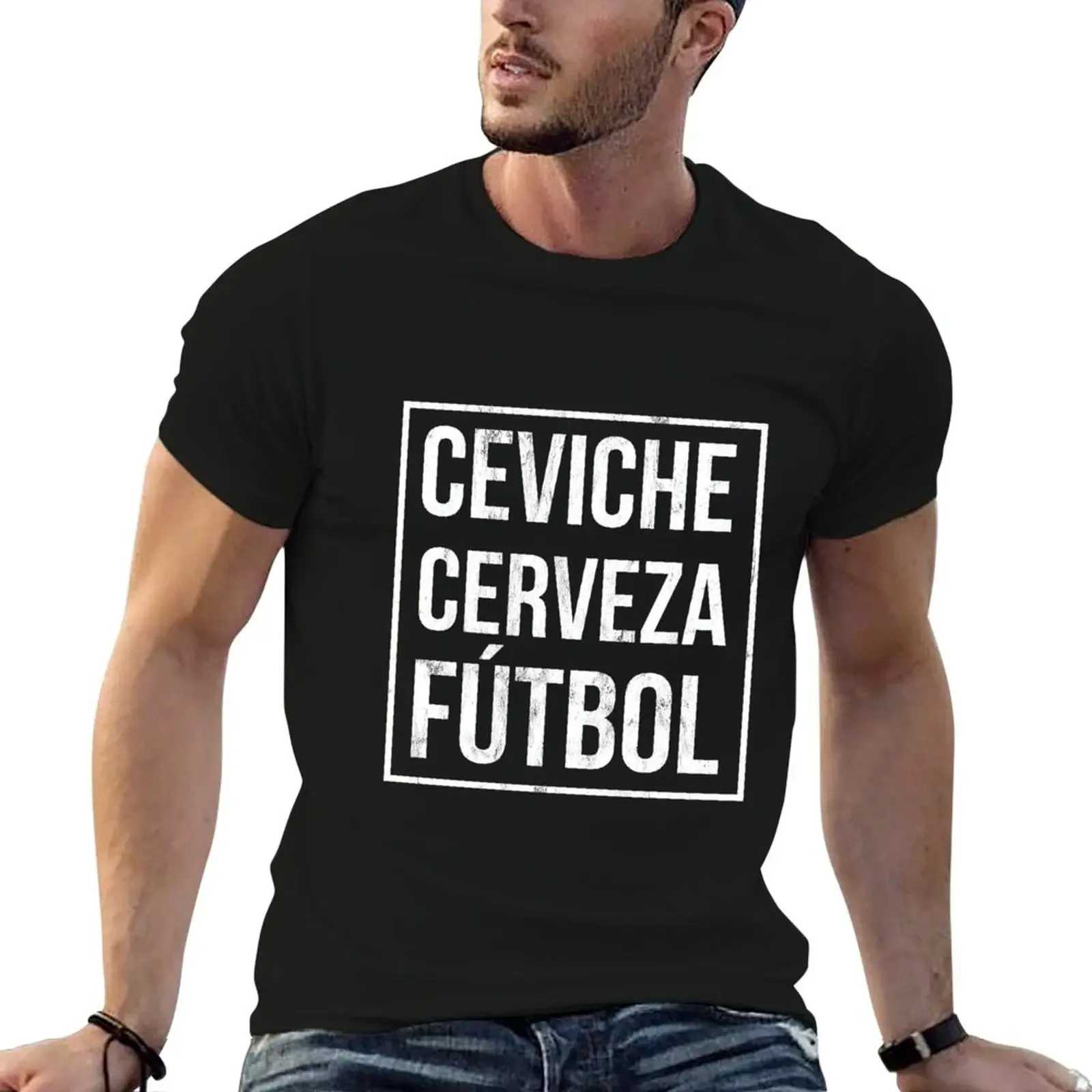 Ceviche Cerveza Futbol Peru Flag Soccer Team T-Shirt football t shirt kawaii clothes vintage t shirt men