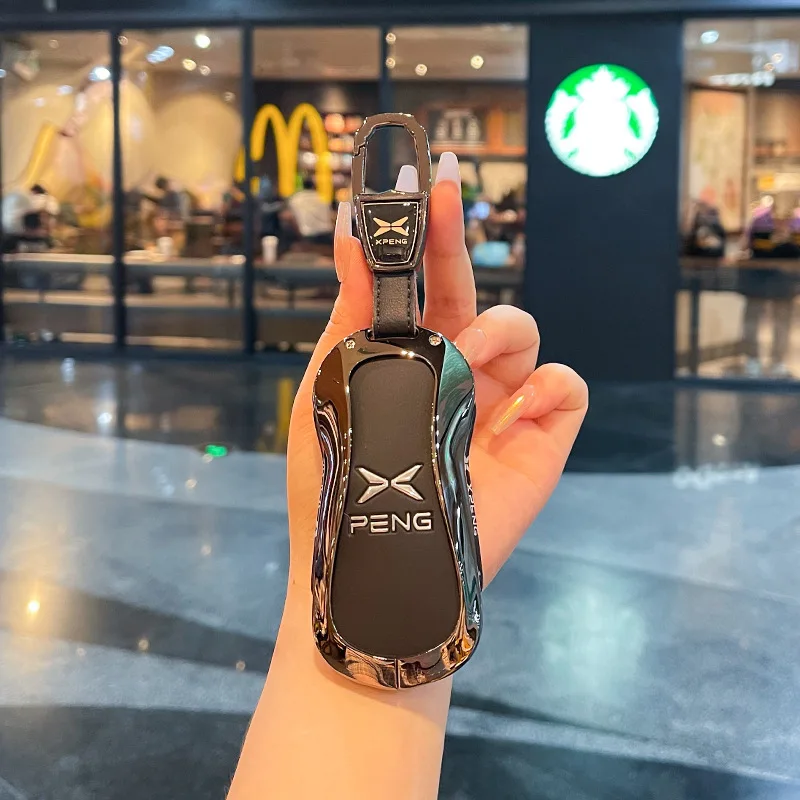 For 2026 XPeng MONA M03 Key Case Cover, Zinc Alloy Metal Car Key Fob Shell, Shockproof Luxury Smart Keychain, XPeng Accessories