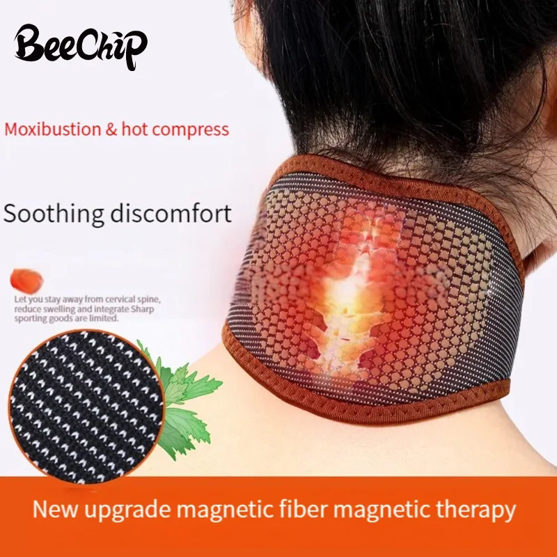 Guard Neck Belt Self-heating Support Collar Magnetic Therapy Wrap for Neck Stiff Pain Relief Headache Migraines Rheumatoid