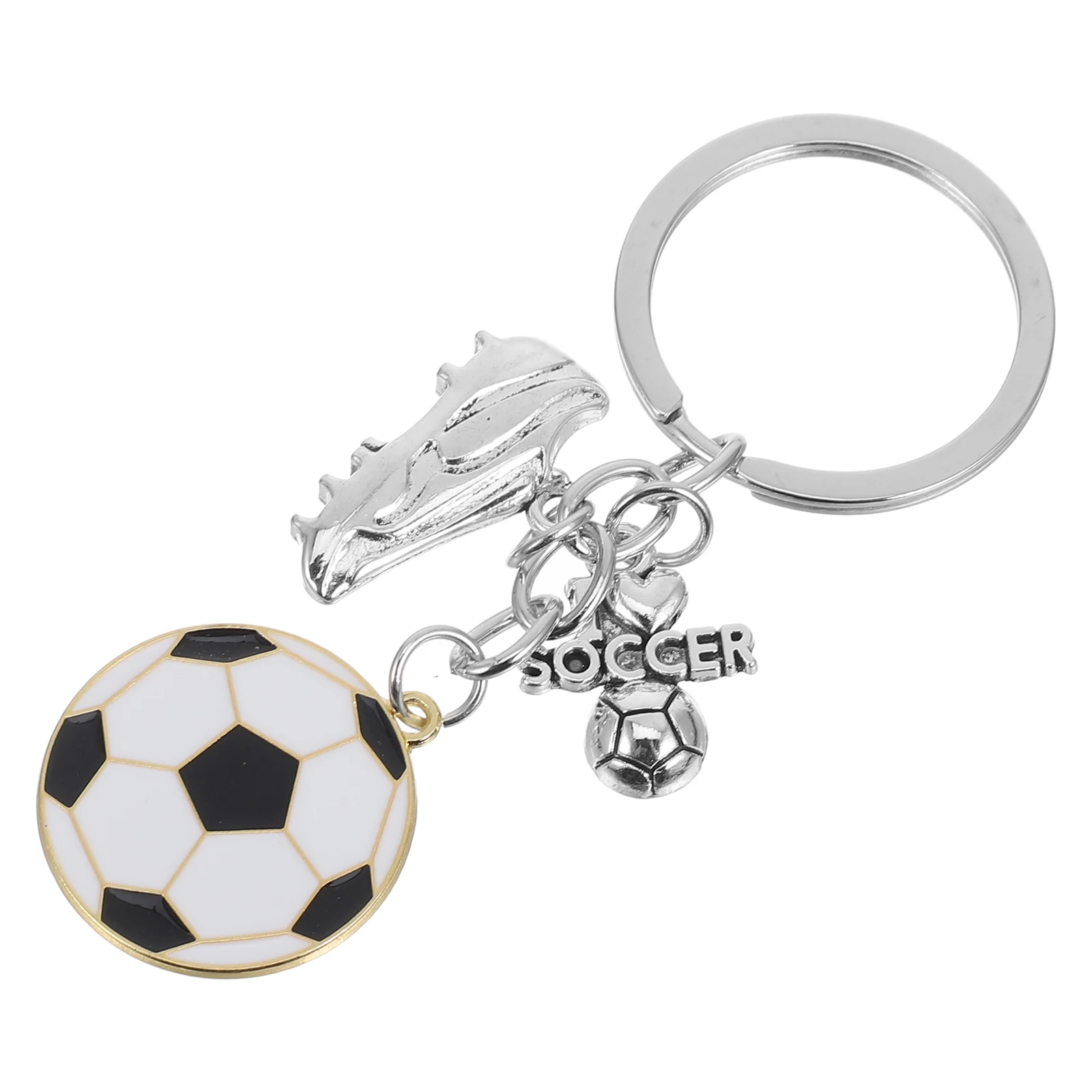 

Football Keychain Zinc Alloy Creative Hanging Decoration for Keys Bags Sports Ball Key Ring Soccer Party Favors