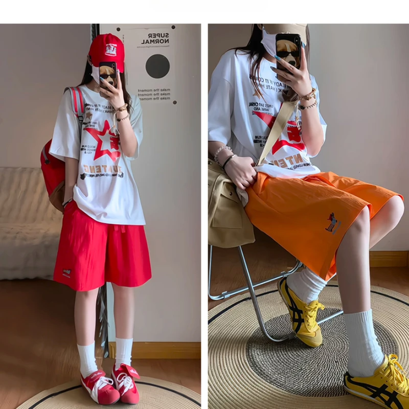 

Fashion Brand Puppy Shorts Women American Outdoor Couple Sports Beach Shorts 2025 Summer New Quick-Drng Embroidery Fifth Pants
