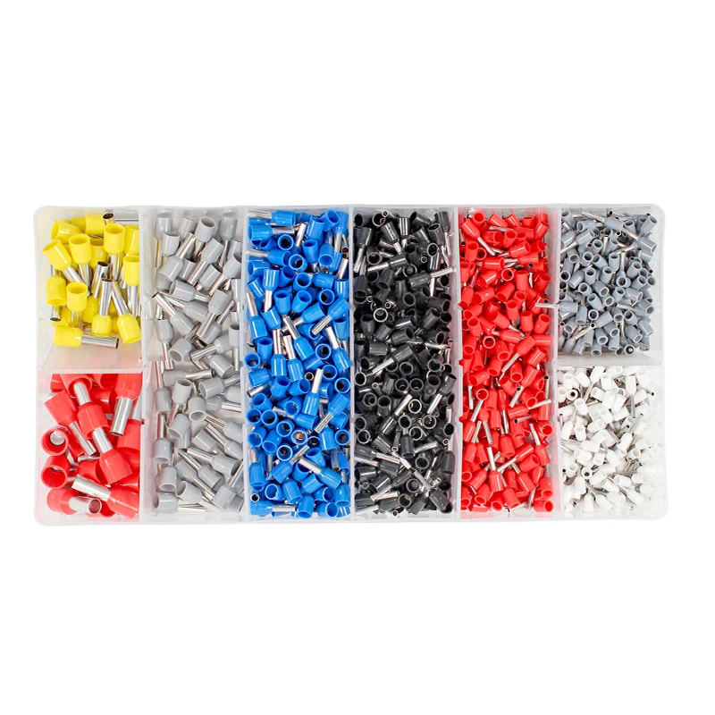 300/400/700PCS VE tube pre insulated terminal group with multiple colored crimping terminals for electrical purposes