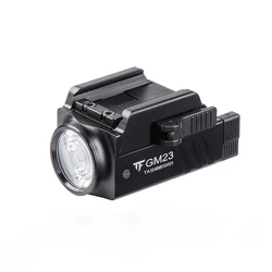 Trustfire GM23 Pistolenlicht, taktische 800-Lumen-Waffenschienenmontage, Schnellverschluss, wiederaufladbare USB-LED-Taschenlampe für Glock 17 19