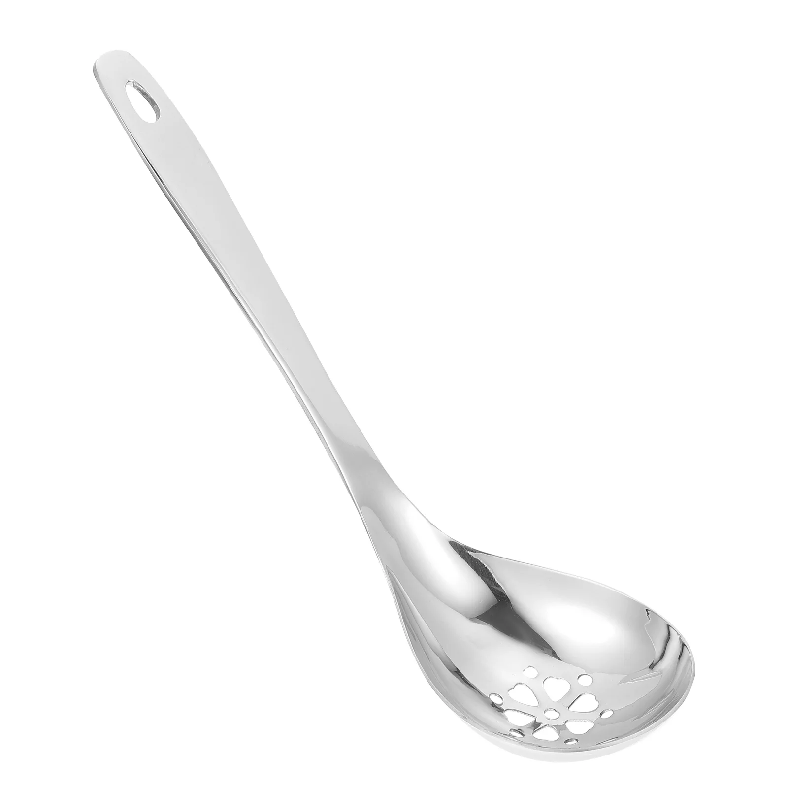 

Stainless Steel Colander Kitchen Tool Food Serving Scoop Public Spoon Practical Hygienic Communal Spoon Banquet Hot Pot Cutlery