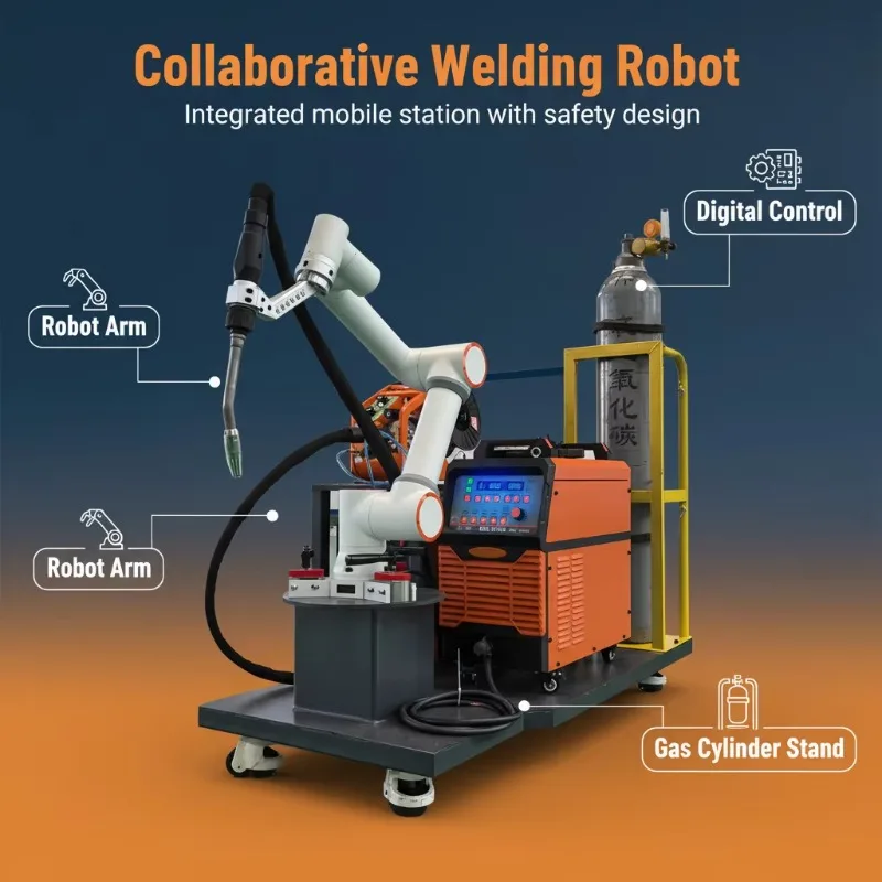 6 Axis Welding Robot with No Programming 3 kW Portable MIG Welding Machine for Automotive Construction & Metal Fabrication
