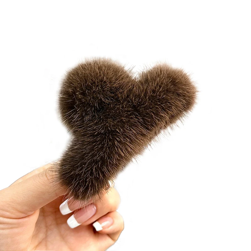 Klipsy do włosów dla kobiet Popularne spinki do włosów Spinki do włosów Akcesoria dla kobiet Vintage Natural Mink Hairclip Akcesoria Dziewczyny Nowe — zdjęcie 2
