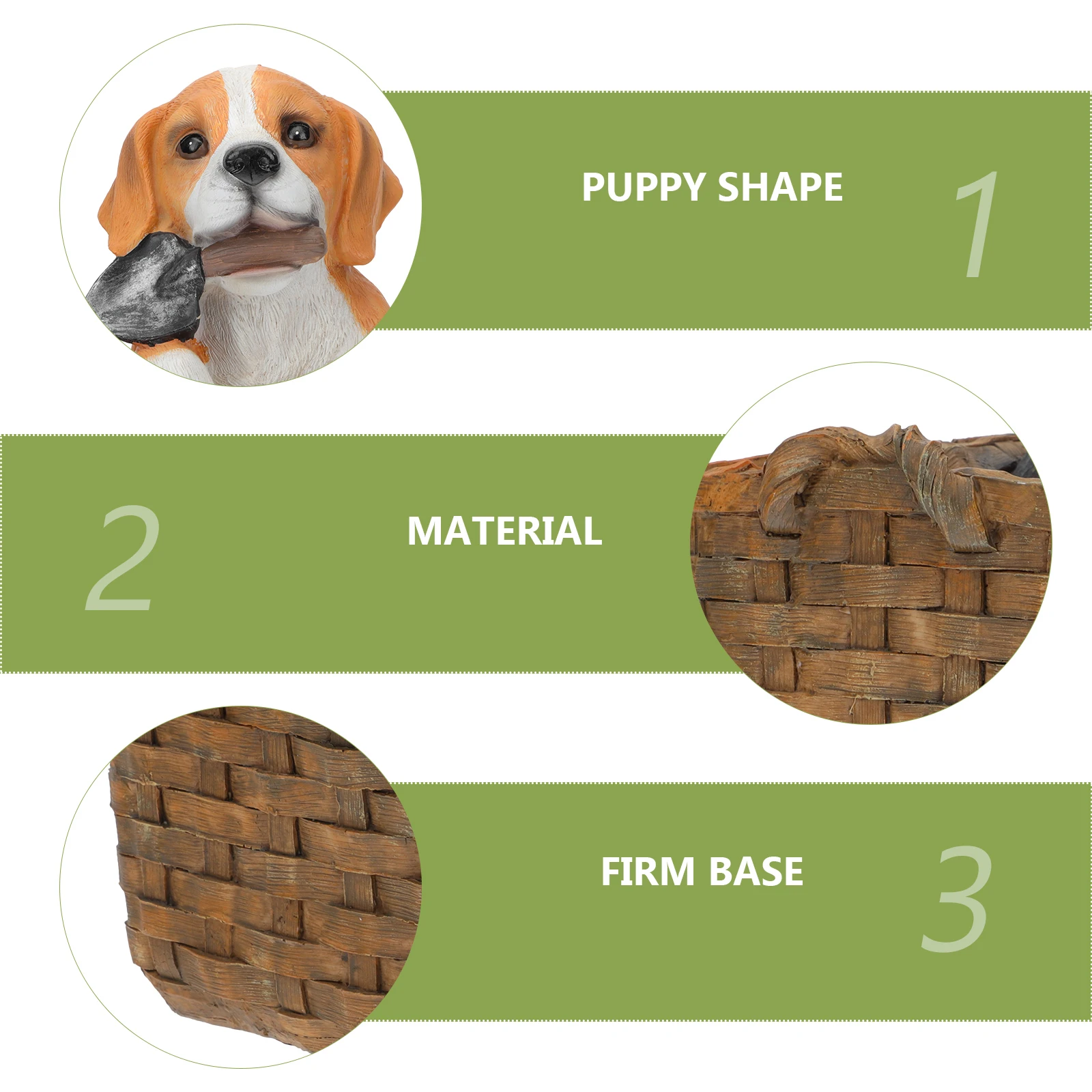 

Cartoon Green Plant nament Resin Dog Design Flowerpot Decorative Desktop Pot Succulent Container HouseDecoration Gift