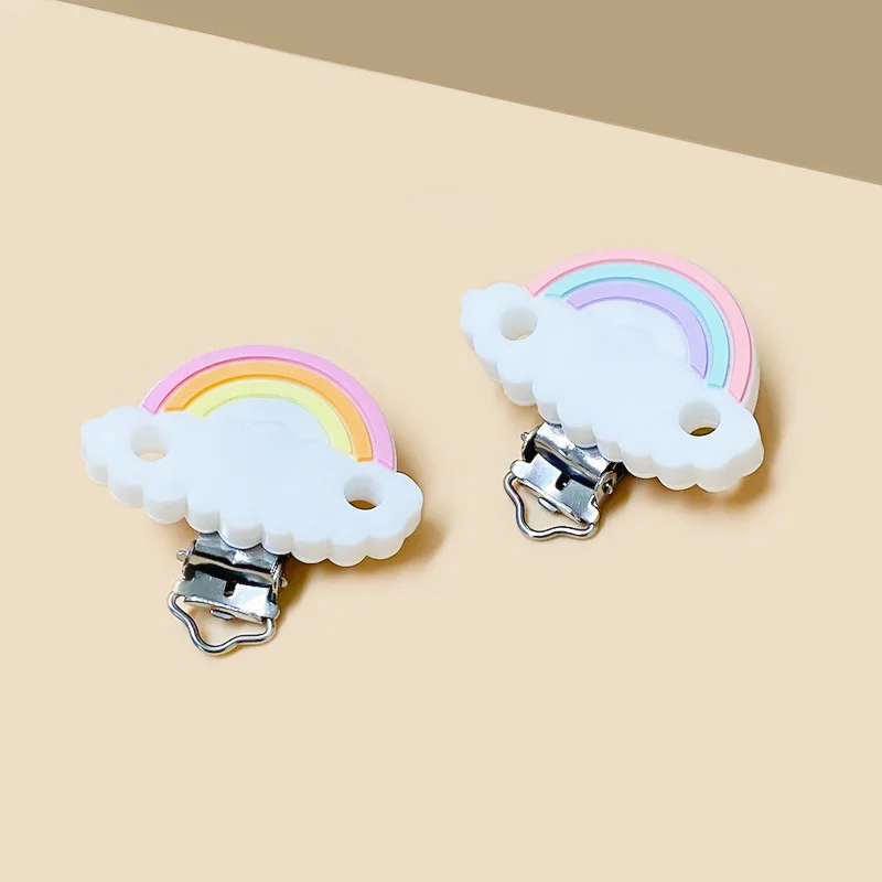 10 قطعة لهاية سيليكون سلسلة مقاطع DIY بها بنفسك ألعاب التسنين للأطفال عضاضة كليب قلادة حبة أداة Nurs هدية الحلمة ملحقات السلسلة