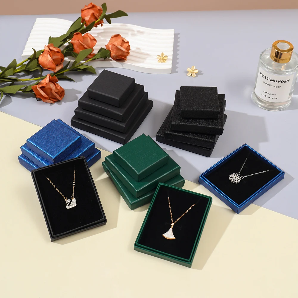 

24pcs Jewelry Pape Box Ring Earring Stud Pendant Bracelet Jewellery Organizer Gift Packaging Wholesale Wedding Favors Custom Box