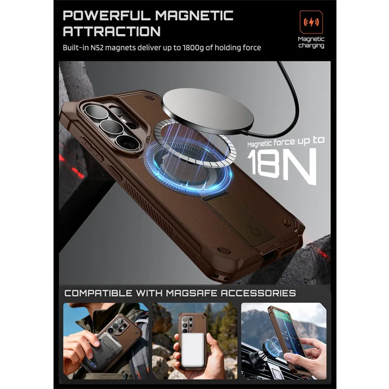 Etui SUPCASE UB Pro Mag Full Body Rugged Case z wbudowaną osłoną ekranu i podstawką For Samsung Galaxy S26 Ultra Case 6.9“ — zdjęcie produktu 4