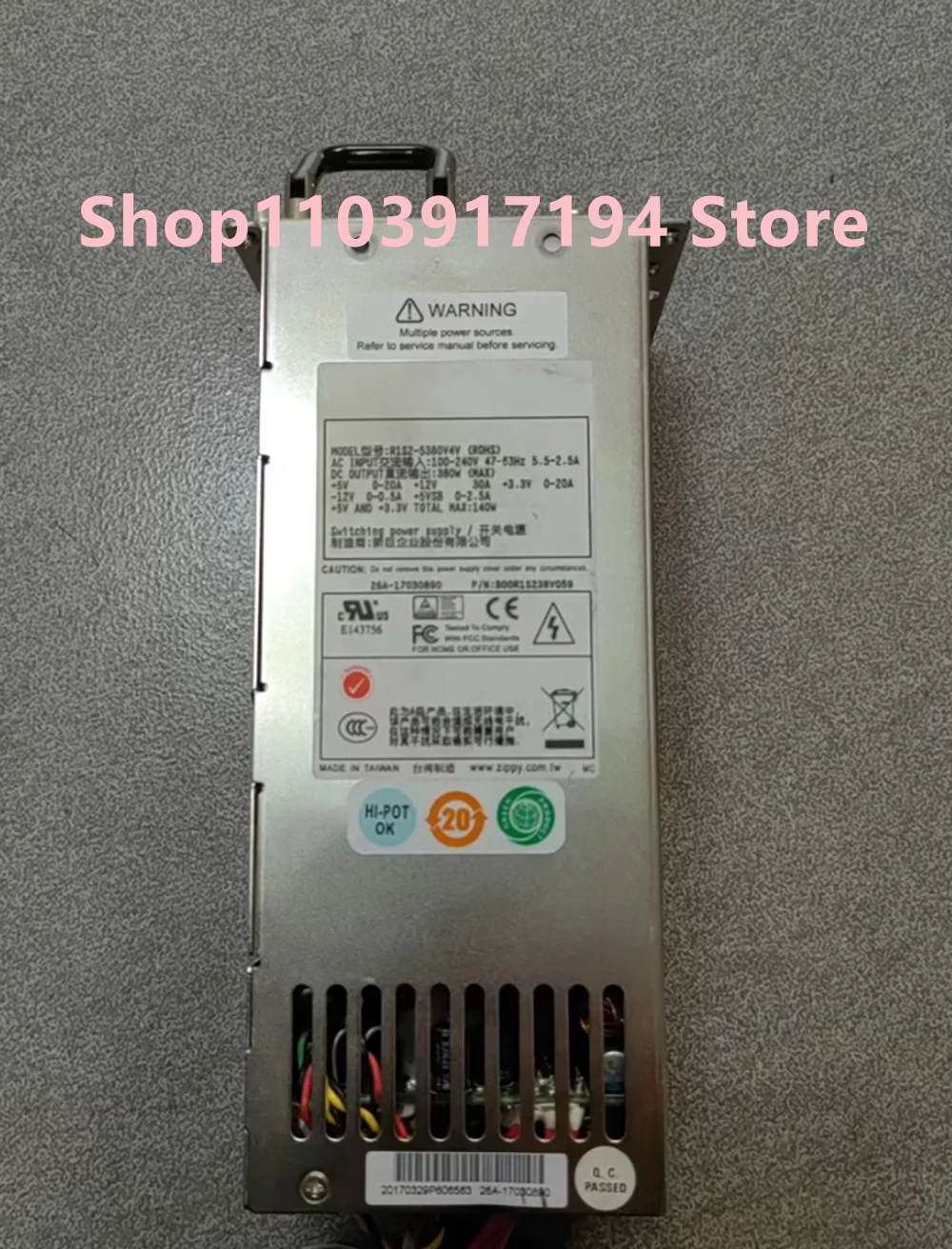 FÜR ZIPPY R1S2-5380V4V Servermodul-Netzteil 400W