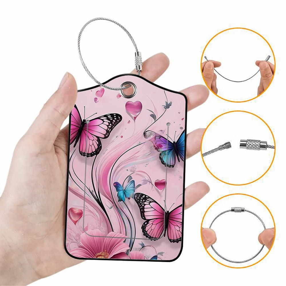 حار بيع الطاغية فراشة جلدية الأعمال الأمتعة العلامة حقيبة عنوان التسمية الأمتعة الصعود تسمية اسم معرف عنوان كليب #4