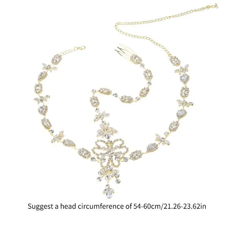 

652F Stylish Hair Accessory with Sparkling Rhinestones Hair Accesories Costume Hairpieces for Wedding and Special Occasion