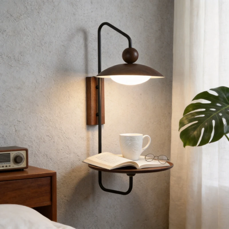 Nordic Middle Ancient Style Wall Lamps Living Room Bedroom Bedside Adjustable Decorative Lights Background Wall Creative Sconces