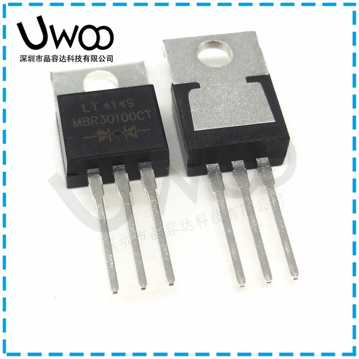 100%Original  New  MBR30100CT MBR30100 30A100VTO-220 MBR30100CT-E1 MBR30100 TO-220-3 30A 100V