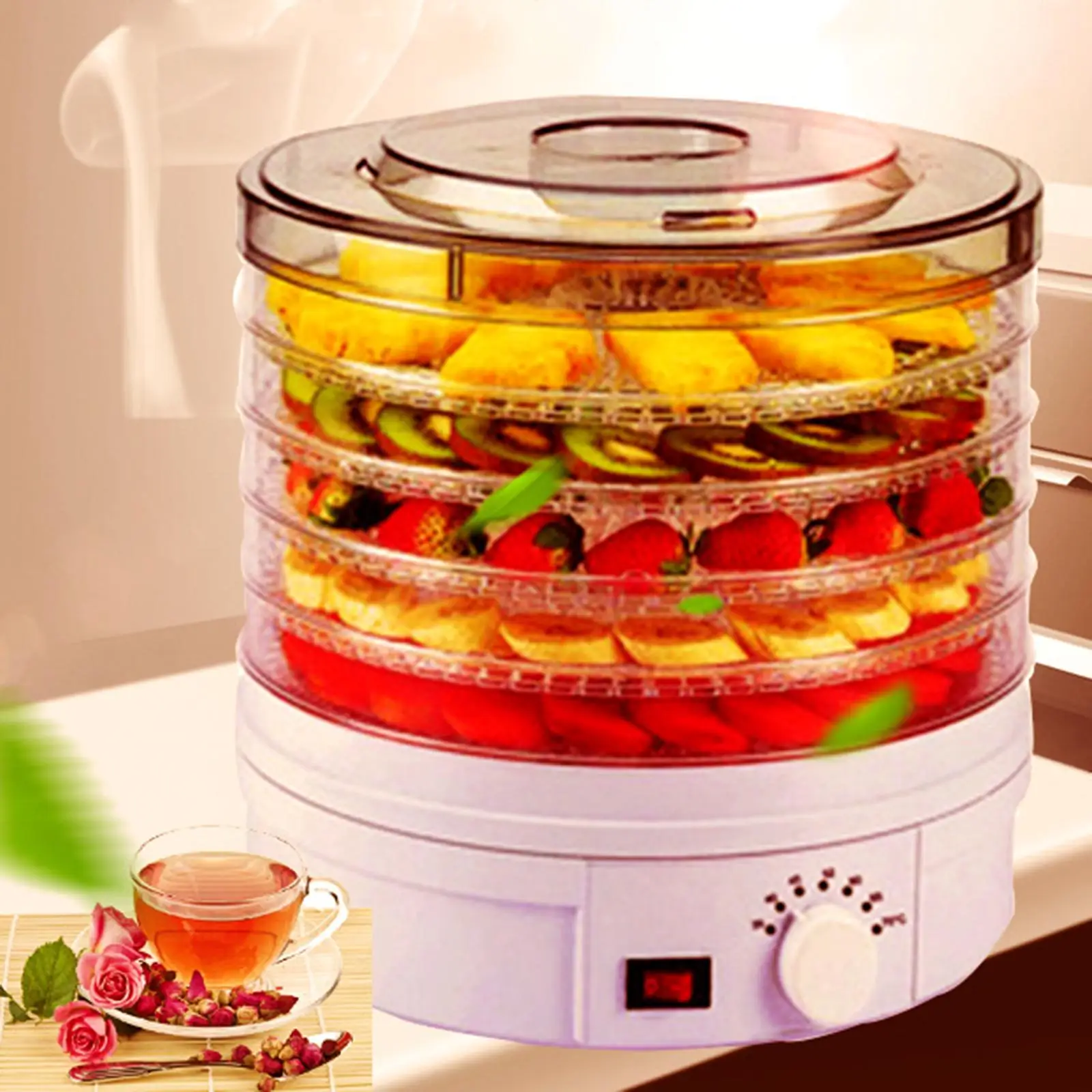 Food Dehydrator Machine 350W 5-Tray 220 V Temperature Control Mini Dehydration