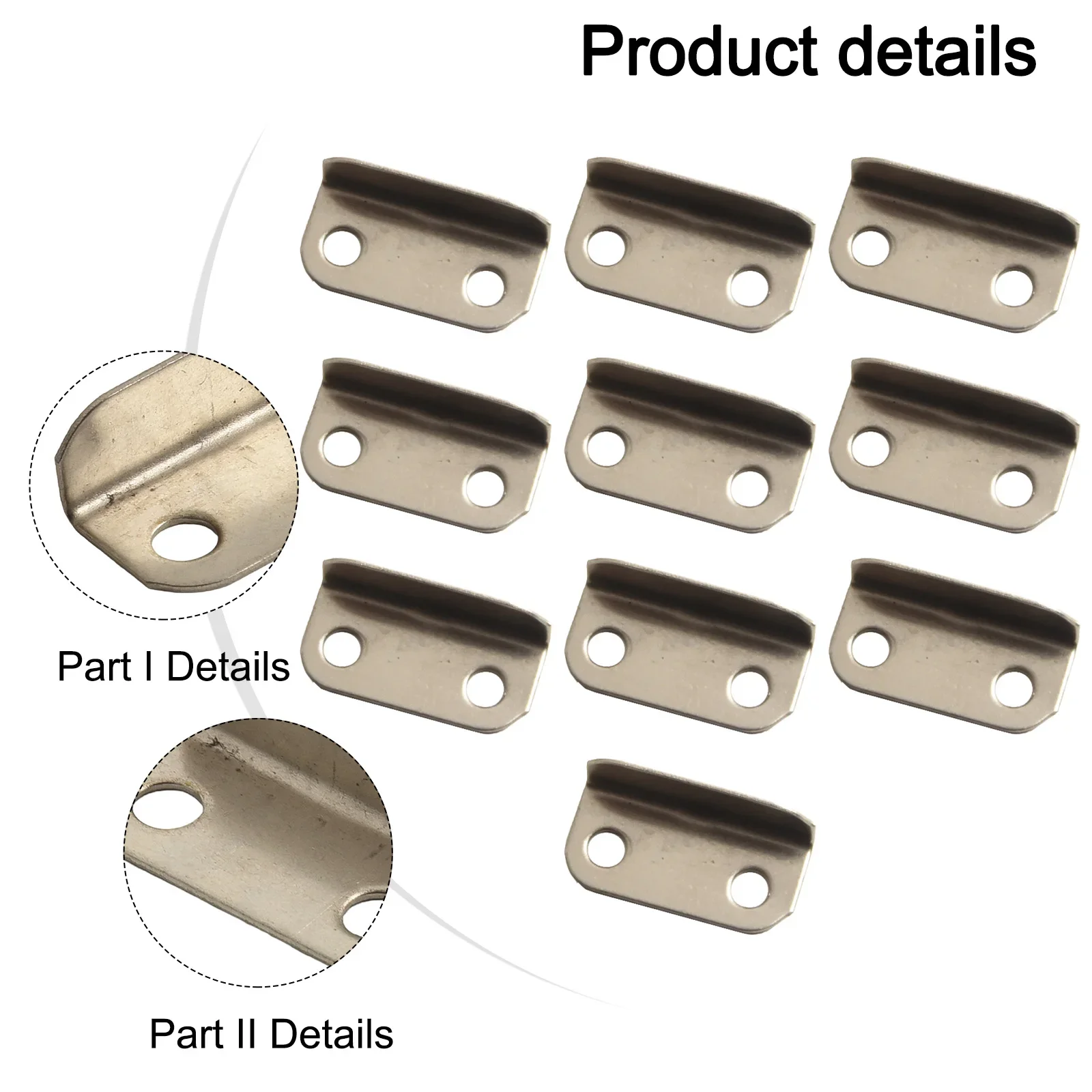 Sturdy Silver Tone Metal Drawer Lock Strike Plate Pack of 10 Quick Installation Perfect for Home Office Use Long Life Span