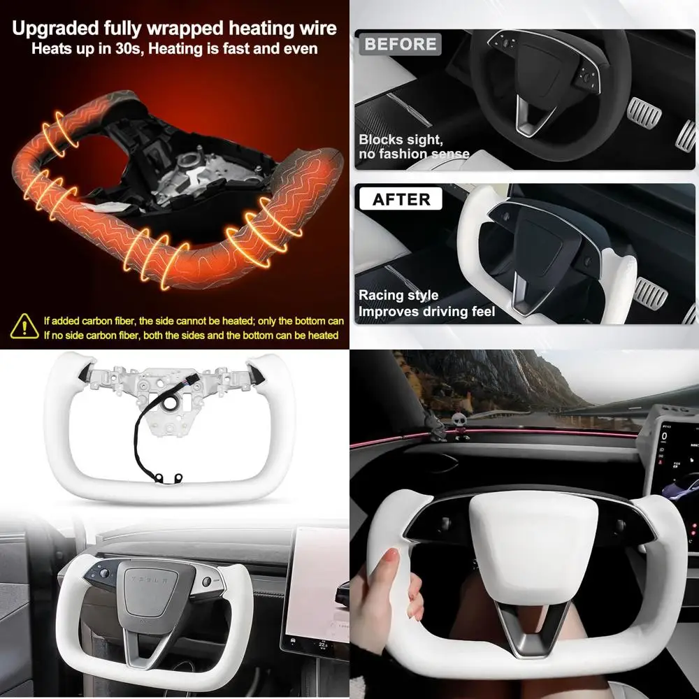 

Руль Model Y Juniper Yoke 2026 2025, кожаный руль Nappa для Tesla Model Y Juniper 2026, аксессуары с подогревом