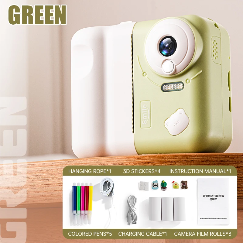 Jjrc v19 câmera de impressão instantânea digital hd 1080p câmera de impressão térmica instantânea câmera de impressão fotográfica brinquedos para crianças presente