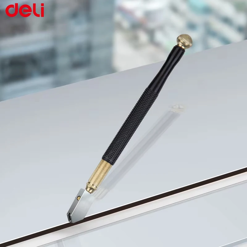 Glass Cutter Oil Reservoir Rotatable Carbon Steel Handle Sharp Wheel For Glass Tile Mirror Cutting Professional Glazier Tool