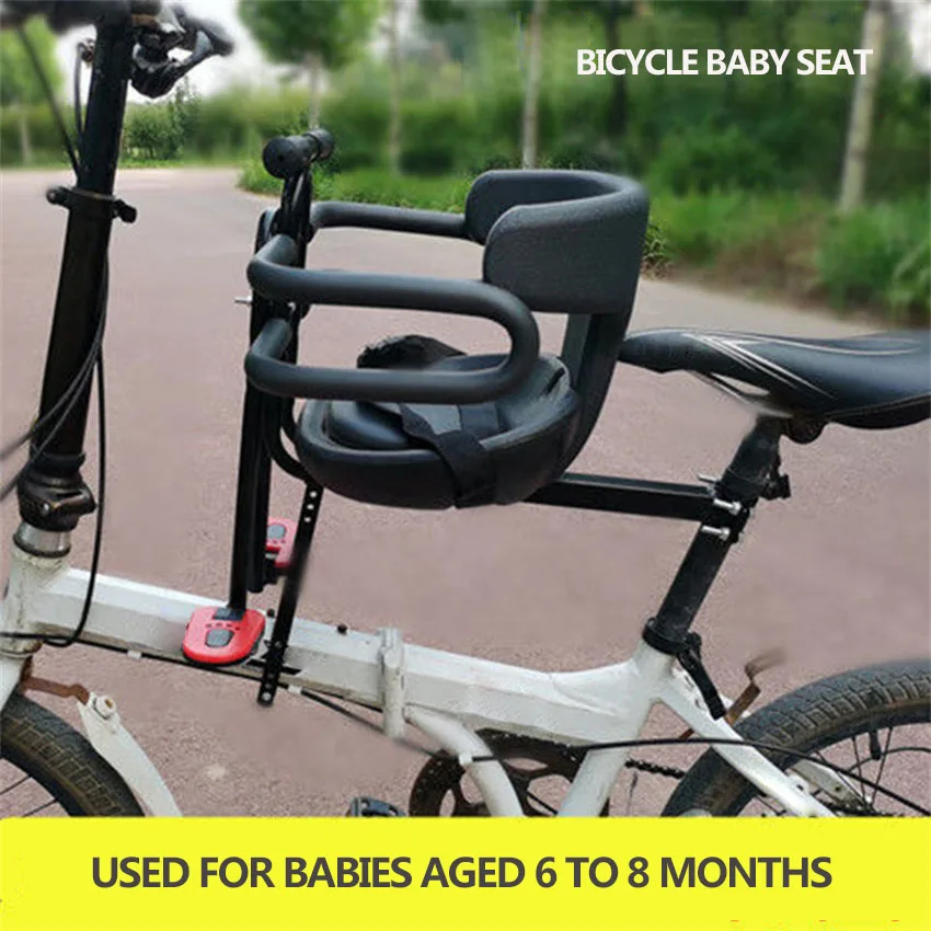 Bicycle Child Adjustable Safety Guardrail Seat Bike Front Baby Seat Kids Saddle Foot Pedals Back Rest For Bike Electric Bicycle