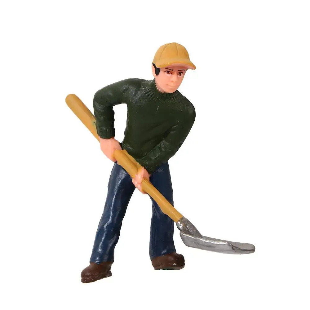 1:25 Scale Farm Staff Children Gift Kid Toy Wrangler Farm Human Figure Home Decoration Farmer People Model Simulation Farmer