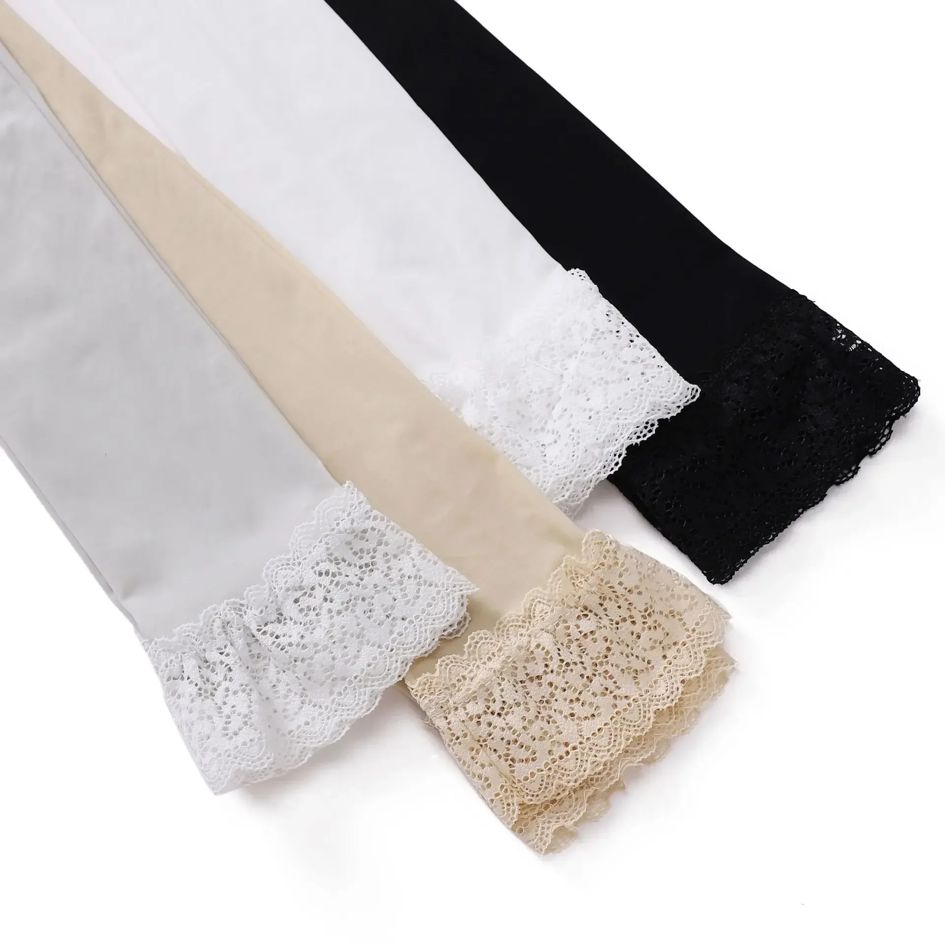 New 1pair Arm Sleeves Summer Sleeves for Women Diamonds Lace Sunscreen Sleeves Protective Cover Long Arm UV Protection Armbands
