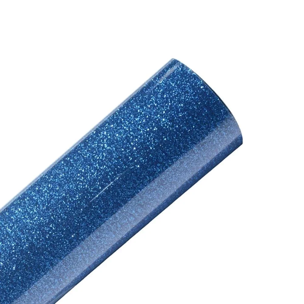 Atacado de alta qualidade cor pu htv rolos glitter decoração vinil transferência de calor para la ropa