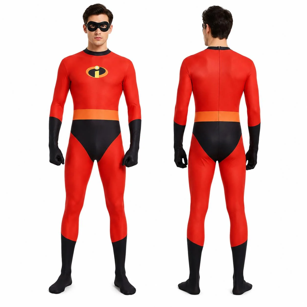 Hochwertige Mr. und Mrs. Incredibles Cosplay Elastigirl Familien-Erwachsenen-Anzug Jumpsuit Bodysuit Halloween-Kostüme für Frauen