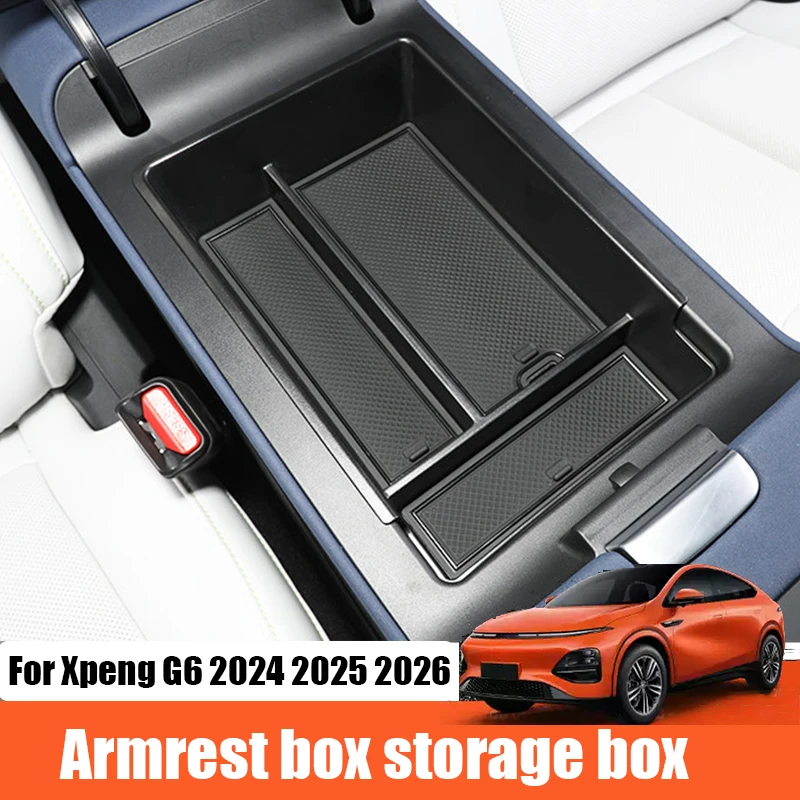 For Xpeng G6 Xiaopeng G6 2024 2025 2026 Car center console armrest box storage box ABS material interior storage component