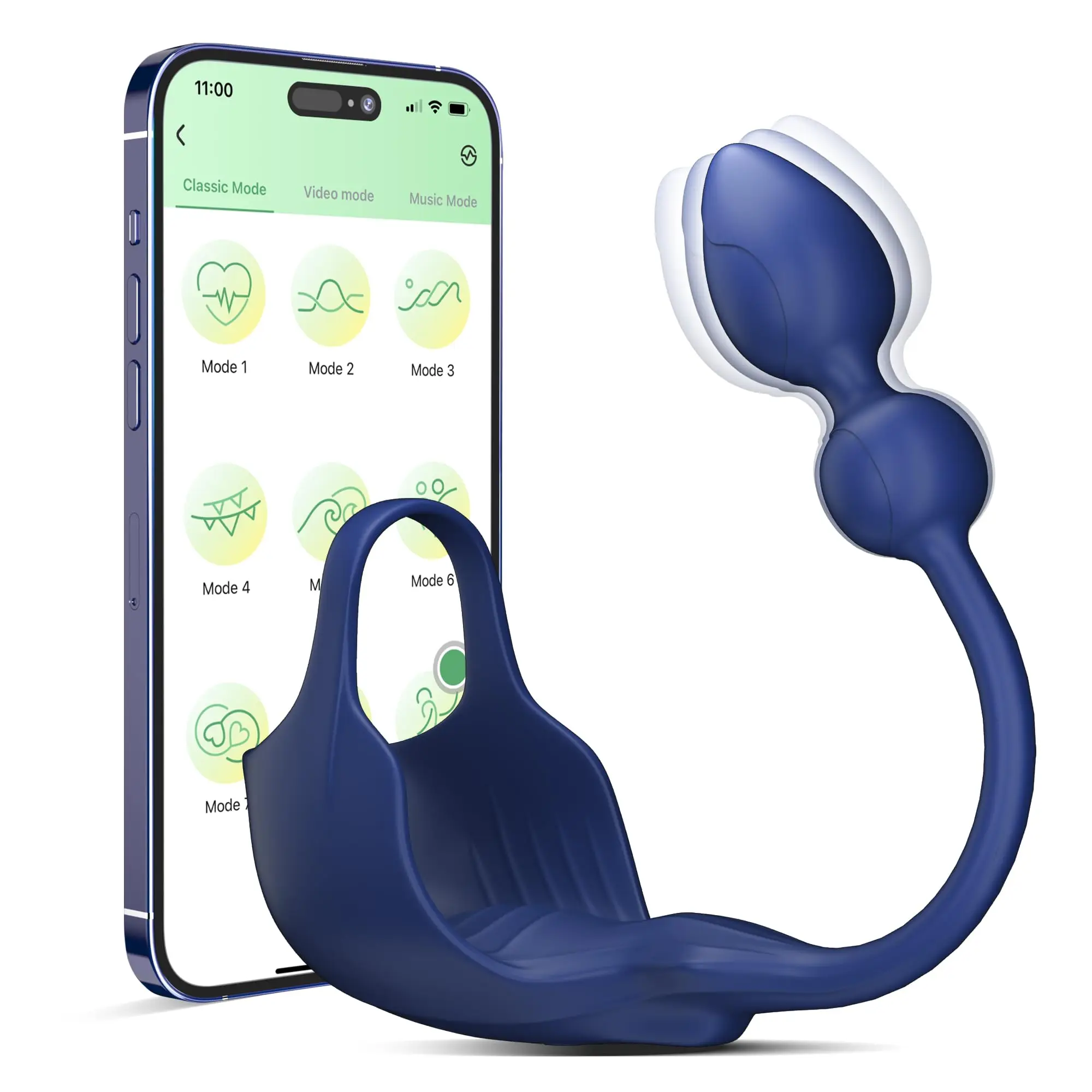 

Vibrating Cock Ring Anal Vibrator, APP Control Gay Sex Toys with Anal Plug, 9 Vibrating Modes Whisper Quiet Silicone Butt Plug