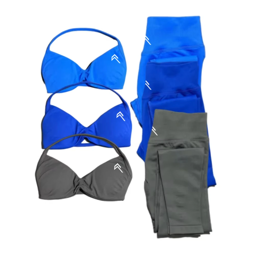 

2 шт. спортивный костюм, женский бюстгальтер для йоги с лямкой на шее, топ с высокой талией, шорты для тренировок, спортивный костюм, бесшовный костюм для йоги, одежда для фитнеса
