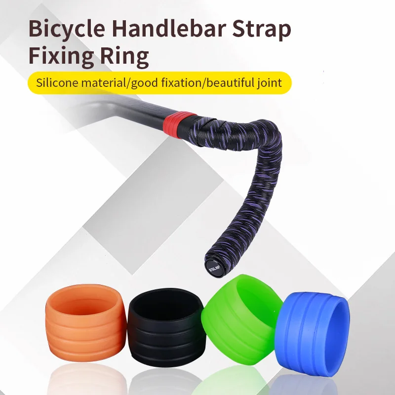 

Silicone Bicycle Handlebar Tape Fixed Ring Bike Plugs Anti-Skip Rubber Waterproof Wear Resistant Bicycle Accessories
