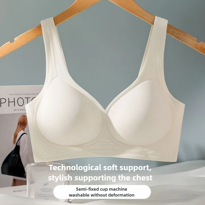 Light Thin Bra ผู้หญิงนุ่มสนับสนุน Breathable Comfort ไม่มีแหวนเหล็กผู้หญิง Bra Lithe Anti Sagging เครื่องซักผ้า Bras สําหรับผู้หญิง