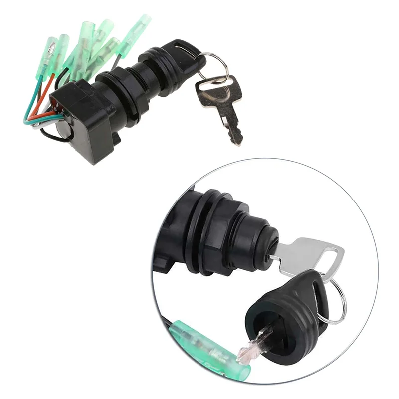 

Boat Ignition Key Switch Assy For Suzuki Outboard 8-225HP (2-Str) 15-140HP (4-Str) 37110-99E02 For Ignition System-X67A