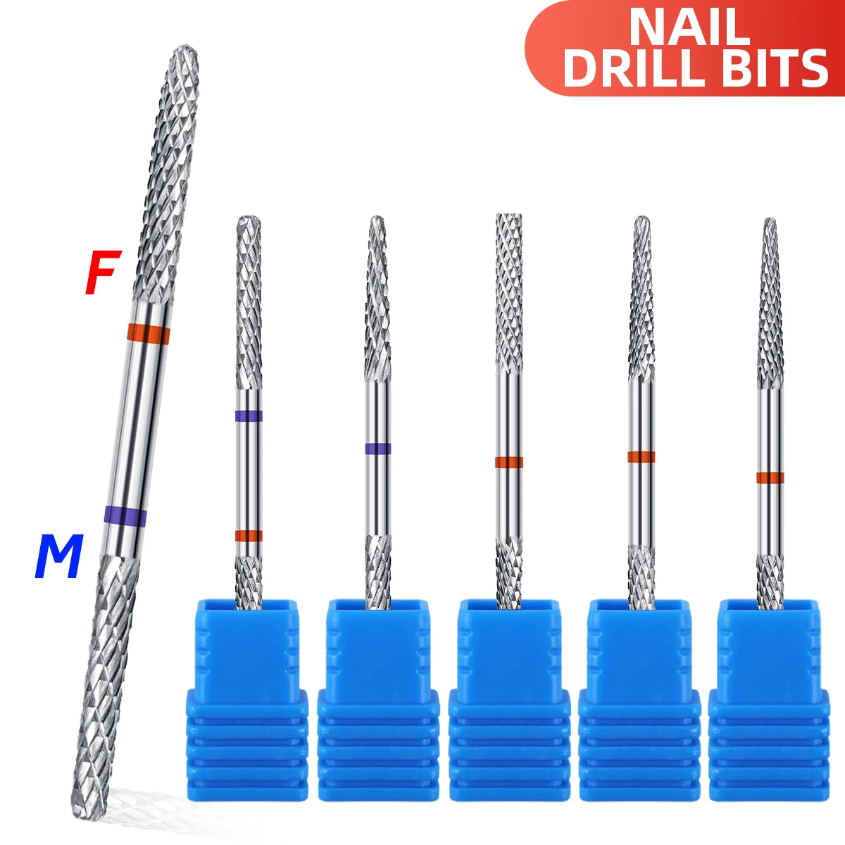 

1pcs Dual-Head Available Nail Drill Bit 3/32 Inch Tungsten Carbide Professional Nature Nail Buffer Bit For Nail Cuticle Clean