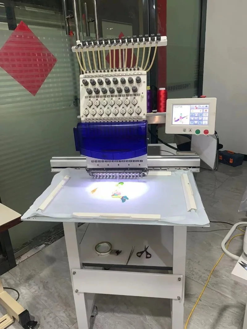 Second-hand 15-needle single-head embroidery machine Computerized embroidery machine,