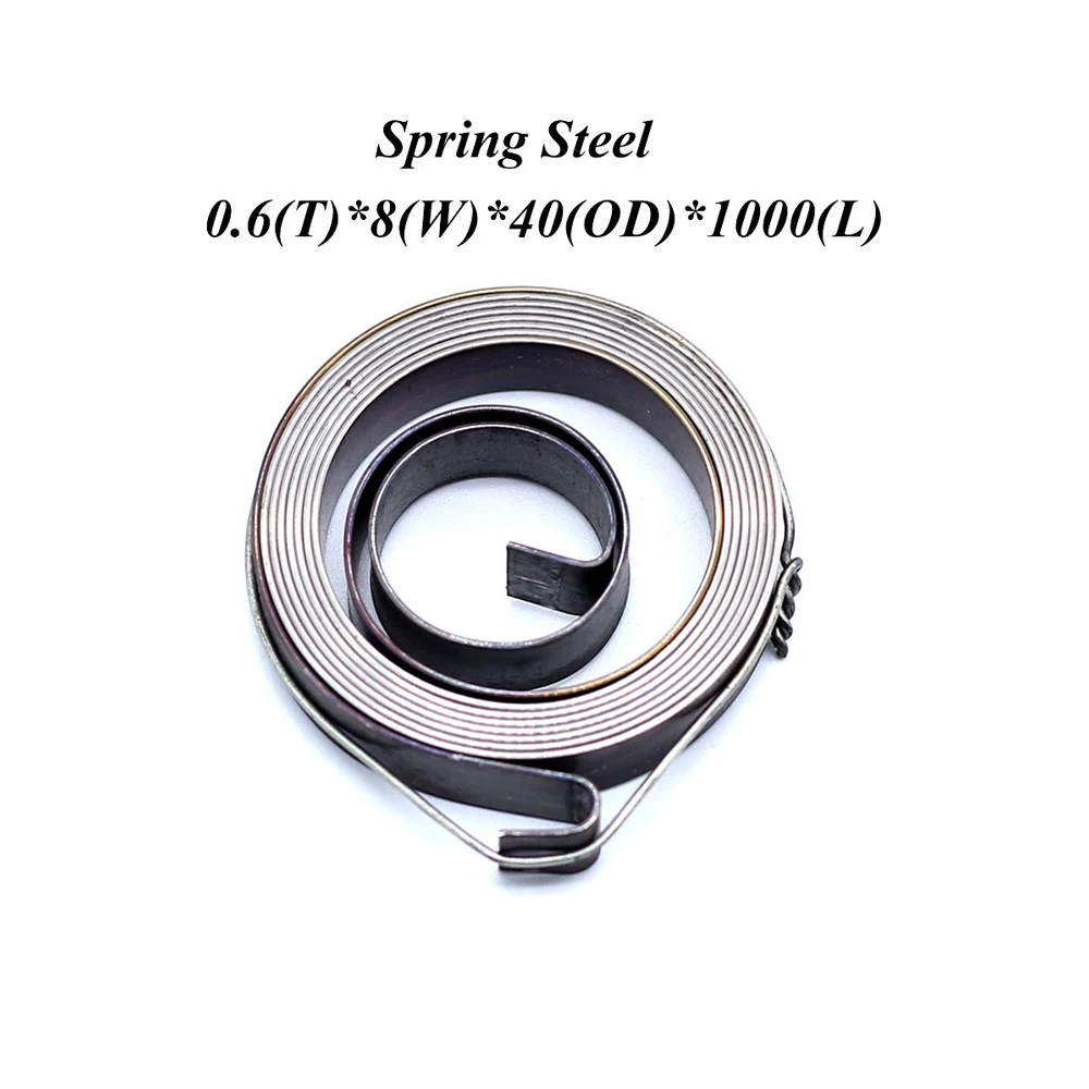 FUMAO Cheap flat wire spiral spring constant force spiral springs with low price supplier 0.6X8X40X1000mm