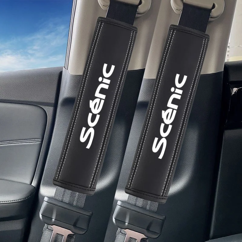 

2 шт. автомобильный ремень безопасности кожаный ремень безопасности наплечные чехлы для Renault Scenic RS Line Logan Zoe Duster Kadjar Talisman Trafic Arkana