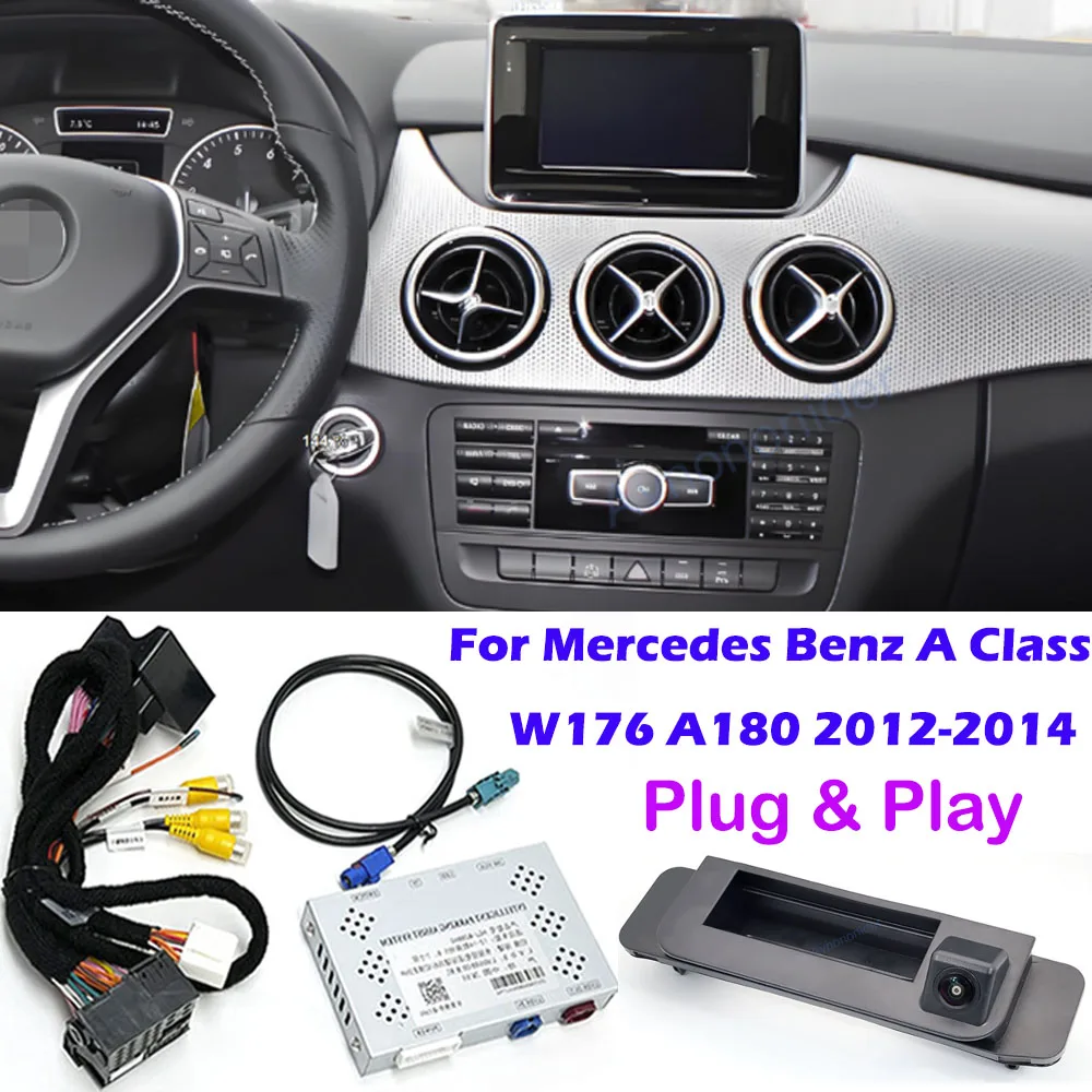 HD Dynamic Traject Decoder Rückfahrkamera für Mercedes Benz Klasse A W176 A180 2012~2014 NTG 4.5/4.7 OEM-Bildschirm Plug & Play