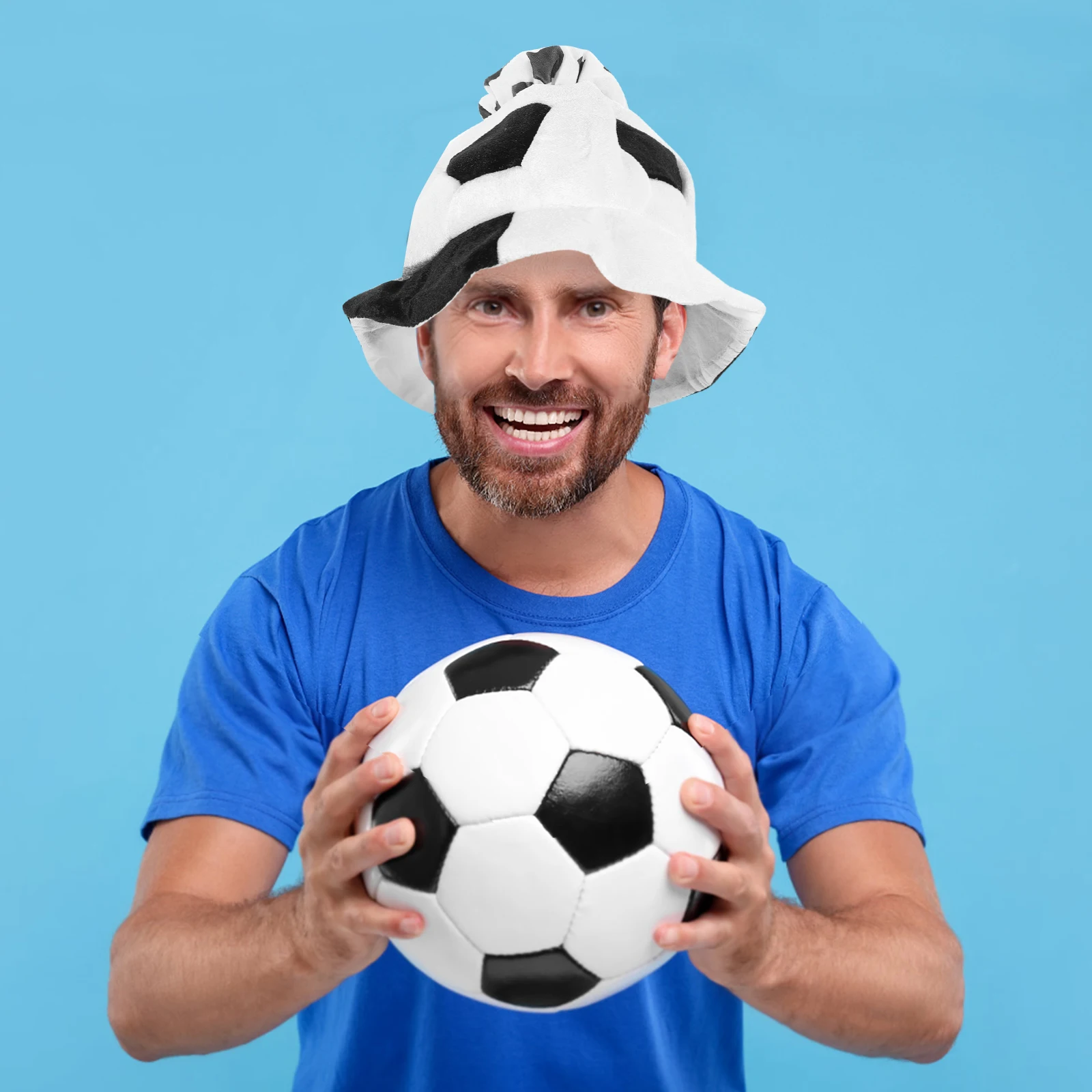

Football Cheering Hat Soccer Game Decor Sports Competition Party Hats Lightweight Breathable Materials Comfortable