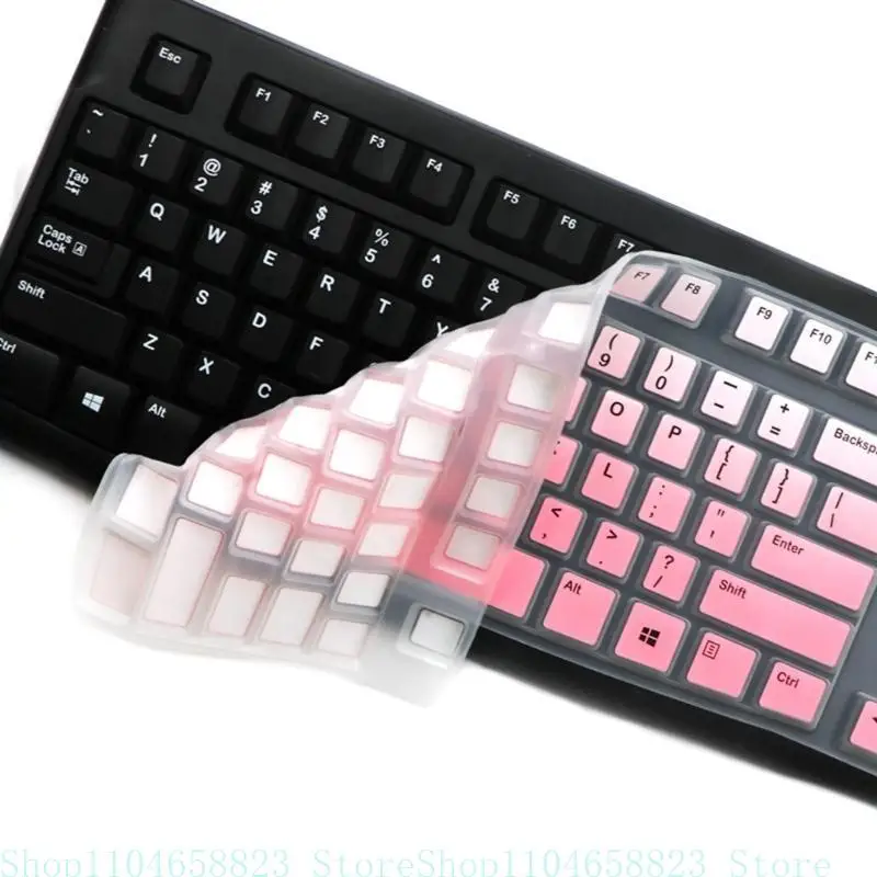 Dustproof Waterproof Transparent Silicone Keyboard Cover Skin Protectors for K120 MK120 Corded Keyboard Accessories
