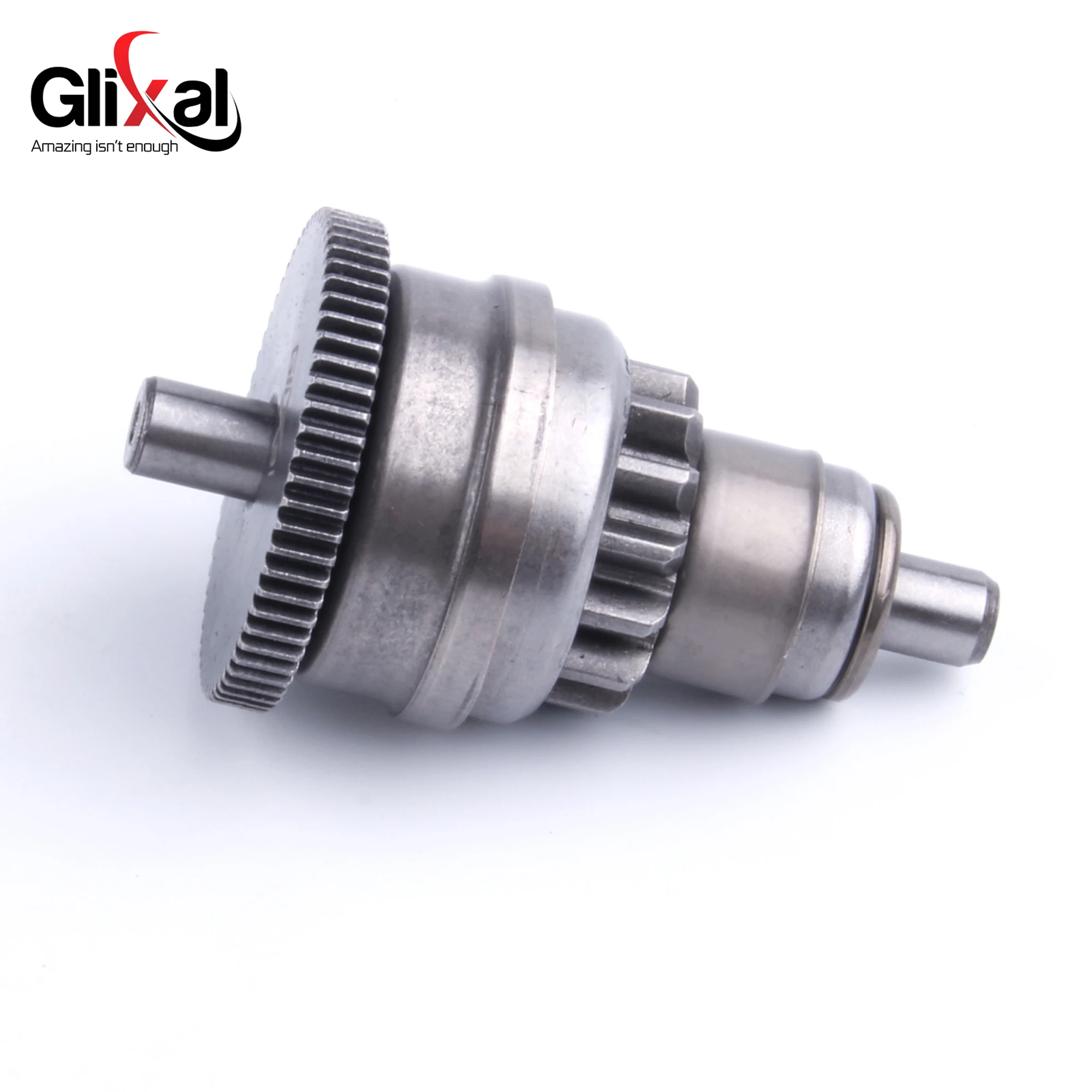 Glixal Starter Motor Clutch Bendix for Chinese GY6 49cc 50cc 139QMB 139QMA Scooter Moped ATV Go-Kart Engine